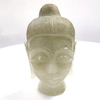 QUARTZ Gemstone Sculpture Figurine : 234.00gms Natural Untreated Quartz Gemstone Hand Carved BUDDHA Sculpture 83*53mm*50(h)mm