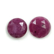 RED RUBY Gemstone Cut : 6.45cts Natural Untreated Unheated Ruby Gemstone Round Shape Rose Cut 12mm & 13mm 1pc For Ring/Pendant