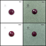 RED RUBY Gemstone Cut : 3.00cts Natural Untreated Unheated Ruby Gemstone Round Shape Rose Cut 9mm & 10mm 1pc For Ring/Pendant