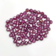 Raspberry Sheen PINK SAPPHIRE Gemstone Cut September Birthstone : 32.30cts Natural Untreated Sapphire Gemstone Round Shape Rose Cut 4mm 81pcs Lot For Jewelry