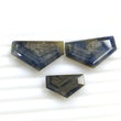 BLUE SHEEN SAPPHIRE Gemstone Normal Cut : 42.00cts Natural Untreated Unheated Sapphire Uneven Shape 11*18mm-15*20mm 3pcs (With Video)