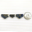 BLUE SHEEN SAPPHIRE Gemstone Normal Cut : 42.00cts Natural Untreated Unheated Sapphire Uneven Shape 11*18mm-15*20mm 3pcs (With Video)