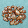 Chatoyant ORANGE SUNSTONE Gemstone Cabochon: 42.00cts Natural Untreated Sunstone Pear Shape Cabochon 6*4mm - 14*11.5mm 24pcs Lot For Jewelry
