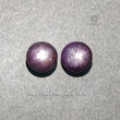 STAR RUBY Gemstone Cabochon : 12.06cts Natural Untreated Unheated Star Ruby Gemstone Round Shape Cabochon 9mm*6.5(h)mm Pair For Jewelry