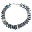 Rainbow Flashing LABRADORITE Gemstone Neclace : 13" Natural Untreated Labradorite Gemstone Uneven Shape Cabochon Choker Necklace Gift For Her