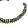 Rainbow Flashing LABRADORITE Gemstone Neclace : 14" Natural Untreated Labradorite Gemstone Uneven Shape Cabochon Choker Necklace Gift For Her