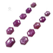 Raspberry Sheen PURPLE PINK SAPPHIRE Gemstone Cut September Birthstone : 68.50cts Natural Untreated Sapphire Hexagon Step Cut 12*9mm - 18*13mm 11pcs For Jewelry