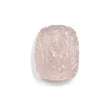 PINK ROSE QUARTZ Gemstone Carving : 28.20cts Natural Untreated Quartz Cushion Shape Both Side Hand Carved 23*19mm
