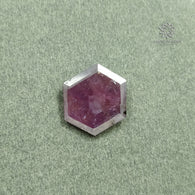 Raspberry SAPPHIRE Gemstone Normal Cut : 7.25cts Natural Untreated Sheen PINK Sapphire Hexagon Shape 16*14mm (With Video)