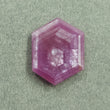 Raspberry SAPPHIRE Gemstone Normal Cut TRAPICHE : 15.50cts Natural Untreated Sheen Pink Sapphire Hexagon Shape 22*17mm (With Video)