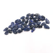 BURMESE BLUE SAPPHIRE Gemstone Carving : 49.30cts Natural Untreated Sapphire Both Side Hand Carved Leaves 7*5mm - 11*6mm 43pcs For Jewelry