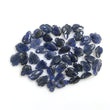 BURMESE BLUE SAPPHIRE Gemstone Carving : 49.30cts Natural Untreated Sapphire Both Side Hand Carved Leaves 7*5mm - 11*6mm 43pcs For Jewelry