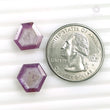Raspberry Sheen PINK SAPPHIRE Gemstone Cut September Birthstone : 9.65cts Natural Untreated Unheated Sapphire Hexagon Shape Normal Cut 13*11mm Pair For Jewelry