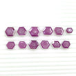 Raspberry Sheen PINK SAPPHIRE Gemstone Normal Cut : 42.95cts Natural Untreated Sapphire Hexagon Shape 8*7mm - 15*12mm 12pcs (With Video)