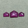 Raspberry Sheen PINK SAPPHIRE Gemstone Cut September Birthstone : 12.35cts Natural Untreated Sapphire Uneven Shape Step Cut 8*10mm - 12*14mm 3pcs For Jewelry