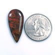 AMMOLITE Gemstone Cabochon : 10.70cts Natural Fossilized Shell Bi-Color Ammolite Pear Shape Cabochon 30*14mm (With Video)
