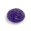 Purple AMETHYST Gemstone Carving : Natural Untreated Amethyst Hand Carved Both Side Oval Shape 1pc For Ring/Pendant (With Video)