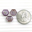 Raspberry Sheen PINK SAPPHIRE Gemstone Normal Cut : 14.75cts Natural Untreated Sapphire Hexagon Shape 11.5*10mm - 12*11mm 3pcs
