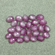 रास्पबेरी नीलम रत्न गुलाब कट: 20.00cts प्राकृतिक अनुपचारित शीन गुलाबी नीलम अंडाकार आकार 6*4mm 26pcs (वीडियो के साथ)