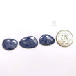 Denim BLUE SAPPHIRE Gemstone Rose Cut : 44.45cts Natural Untreated Unheated Sapphire Uneven Shape 22*17mm - 27*18mm 3pcs (With Video)