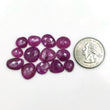 Raspberry Sheen PURPLE PINK SAPPHIRE Gemstone Cut September Birthstone : 49.70cts Natural Untreated Sapphire Uneven Shape Rose Cut 8mm - 13*12mm 13pcs For Jewelry