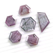 Raspberry Sheen PINK SAPPHIRE Gemstone Cut September Birthstone : 80.40cts Natural Untreated Sapphire Hexagon Shape Normal Cut 16*14mm - 28*14mm 6pcs For Jewelry