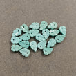Kingman Arizona TURQUOISE Gemstone Carving : 26.15cts Natural Sleeping Beauty Turquoise Hand Carved DRILLED LEAVES 10*7mm 20pcs For Jewelry
