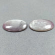 SILVER PINK Sheen SAPPHIRE Gemstone Cabochon : 51.50cts Natural Untreated Sapphire Gemstone Oval Shape Cabochon 31*20mm Pair For Earring