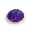Purple AMETHYST Gemstone Carving : 22.55cts Natural Untreated Amethyst Hand Carved Both Side Oval Shape 21*16mm (With Video)