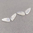 White Rainbow Moonstone Gemstone Carving : 9.40cts Natural Untreated Moonstone Hand Carved BUTTERFLY 15*7mm - 16*8mm 2 Pair For Jewelry
