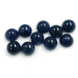 BLUE SAPPHIRE Gemstone Cabochon : 32.50cts Natural Untreated Unheated Sapphire Gemstone Round Shape Cabochon 8mm 10pcs Lot For Jewelry