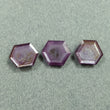 Raspberry Sheen PINK SAPPHIRE Gemstone Normal Cut : 14.75cts Natural Untreated Sapphire Hexagon Shape 11.5*10mm - 12*11mm 3pcs