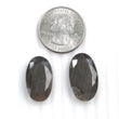 SILVER SAPPHIRE Gemstone Cut : 29.70cts Natural Untreated Sapphire Gemstone Normal Cut Oval Shape 21.5*13mm - 23.5*14mm 2pcs For Jewelry