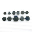 SILVER BLUE Sheen SAPPHIRE Gemstone Cut : 100.00cts Natural Untreated Sapphire Hexagon Shape Step Cut 12*10mm - 24*20mm 11pcs For Jewelry