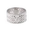 925 Sterling Silver White Zirconia Gemstone Rhodium Plating Handmade Royal Look Engagement Rings Good Looking Rings