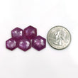 Raspberry SAPPHIRE Gemstone Rose Cut : 32.95cts Natural Untreated Sheen Purple Pink Sapphire Hexagon 13*11mm - 16*14mm 5pcs (With Video)