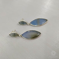 Blue Onyx Gemstone Bezel Set : Natural Onyx Gemstone Marquise Shape 925 Sterling Silver 1.75