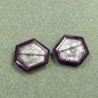 Raspberry SAPPHIRE Gemstone Normal Cut : 31.00cts Natural Untreated Sheen PINK Sapphire Hexagon Shape 19.5*15mm Pair (With Video)