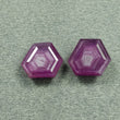 Raspberry Sheen PINK SAPPHIRE Gemstone Cut September Birthstone : 7.60cts Natural Untreated Sapphire Hexagon Shape Normal Cut 11*9mm Pair For Jewelry
