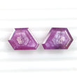 Raspberry Sheen PINK SAPPHIRE Gemstone Cut September Birthstone : 14.10cts Natural Untreated Sapphire Hexagon Shape Normal Cut 16*11mm Pair For Jewelry