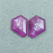 Raspberry Sheen PINK SAPPHIRE Gemstone Cut September Birthstone : 14.10cts Natural Untreated Sapphire Hexagon Shape Normal Cut 16*11mm Pair For Jewelry