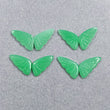 GREEN CHRYSOPRASE Gemstone Cabochon : 17.75cts Natural Untreated Chrysoprase Hand Carved BUTTERFLY 16*8mm 4 Pair For Jewelry