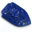 LAPIS LAZULI Gemstone Carving : 38.60cts Natural Untreated Unheated Lapis Gemstone Hand Carved Uneven Shape 38*29mm 1pc For Pendant