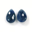 BLUE SAPPHIRE Gemstone Cut : 15.60ct Natural Untreated Sapphire Side To Side Drill Checker Cut Briolette Pear Shape 15*10mm Pair For Earring
