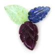 RED RUBY Gemstone LEAF Carving : 7.60cts Natural Ruby,Blue Sapphire,Emerald Gemstone Leaf Shape Hand Carved 7*11mm-8*11mm-8*13mm For Jewelry