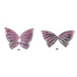 Sapphire Gemstone Carving : Natural Untreated Unheated Raspberry Pink Sapphire Hand Carved BUTTERFLY Pair