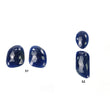 Sapphire Gemstone Rose Cut : Natural Untreated Unheated Blue Sapphire Uneven Shape Set