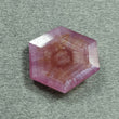 Raspberry SAPPHIRE Gemstone Normal Cut TRAPICHE : 7.00cts Natural Untreated Sheen Pink Sapphire Hexagon Shape 15.5*13mm (With Video)