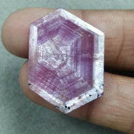 Raspberry SAPPHIRE Gemstone Normal Cut TRAPICHE : 26.50cts Natural Untreated Sheen Pink Sapphire Hexagon Shape 30*21mm (With Video)