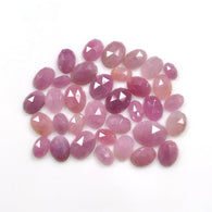 34.50cts Natural Untreated PINK SAPPHIRE Gemstone Oval Shape Rose Cut 5*3mm - 9*6mm 35pcs Lot For Jewelry